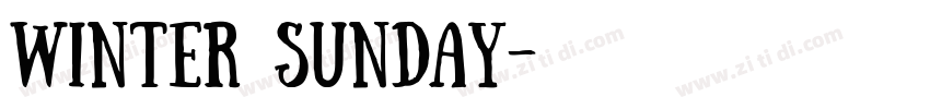 winter Sunday字体转换